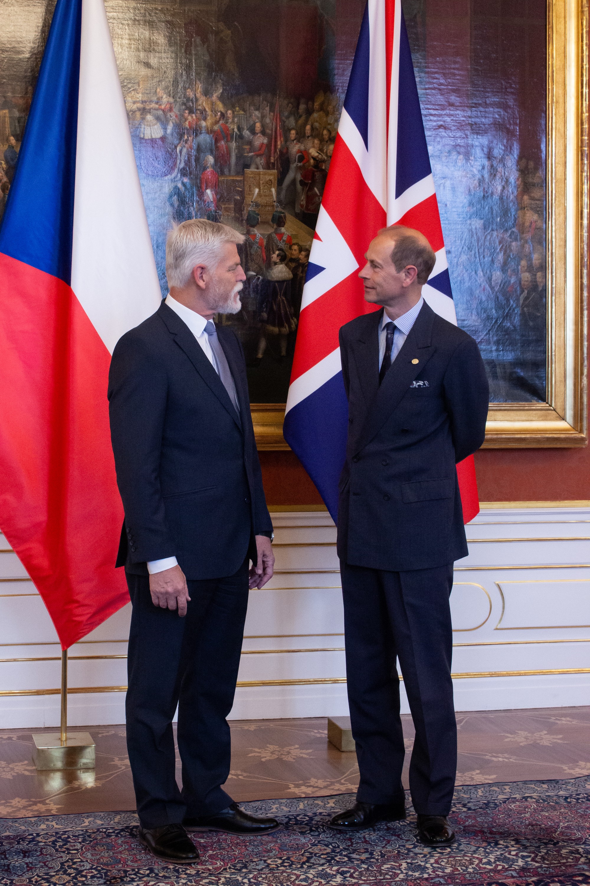 Britský princ Edward počas prijatia u českého prezidenta Petra Pavla.