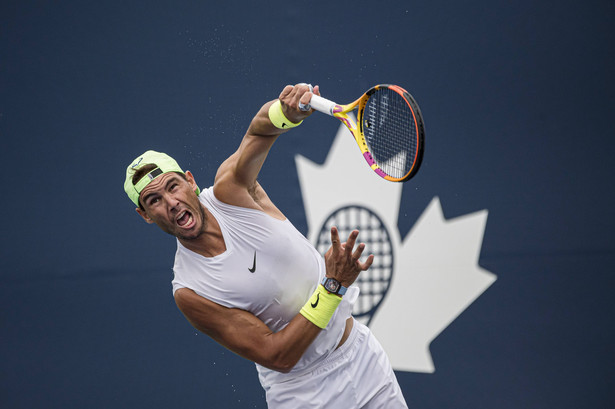 Rafael Nadal na treningu przed turniejem ATP w Toronto