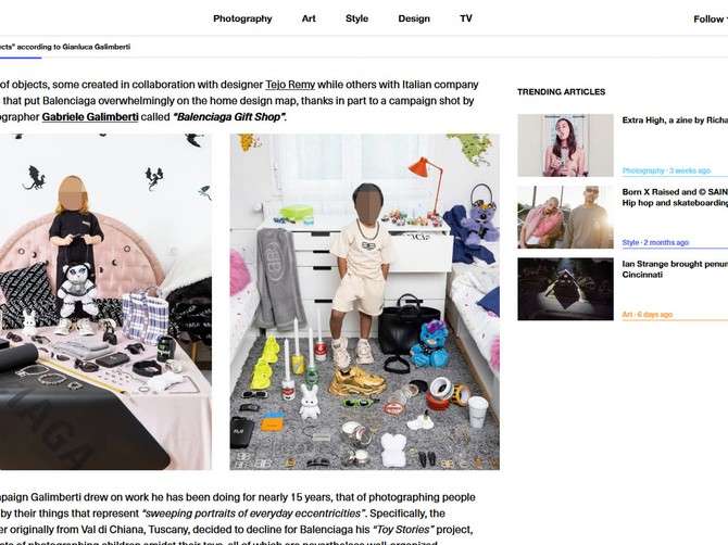 Uznemirujuće fotografije modne kuće Balnesijaga 