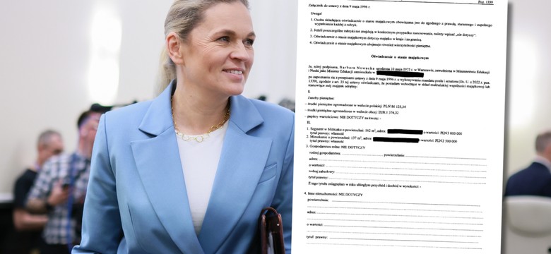 Nieruchomości warte miliony i sowita pensja z MEN. Oto majątek Barbary Nowackiej
