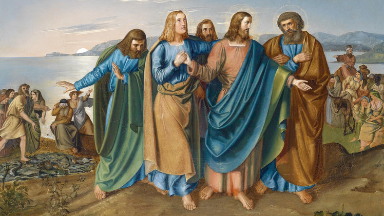 Carl Oesterley, "Jezus i jego uczniowie nad Jeziorem Galilejskim", 1833