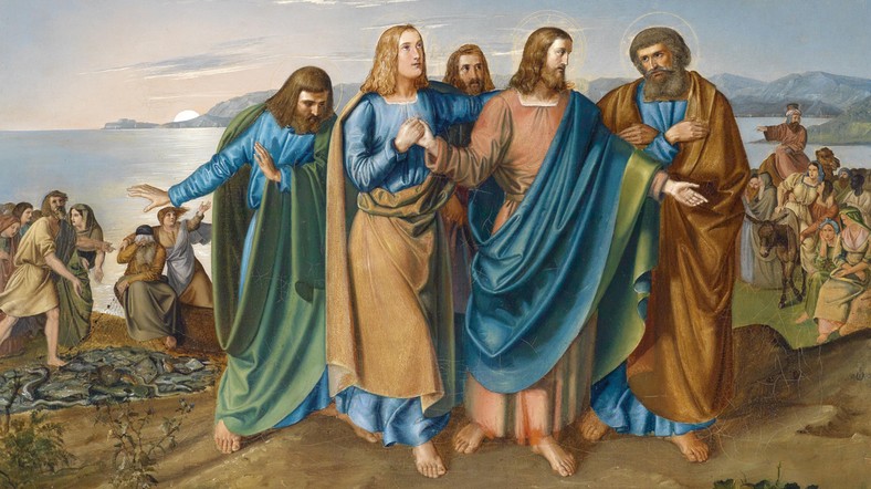 Carl Oesterley, "Jezus i jego uczniowie nad Jeziorem Galilejskim", 1833