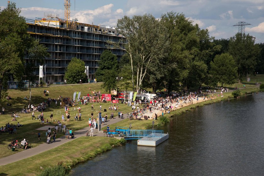 Plaża nad Wisłą w Krakowie 