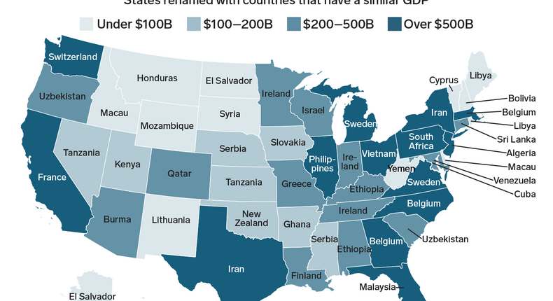 state vs country gdp map