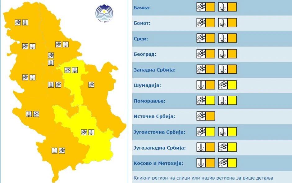 Narandžasti meteroalarm na snazi