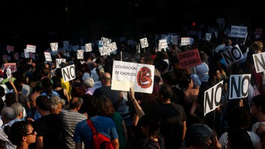 Hiszpania: starcia policji z demonstrantami na ulicach Madrytu