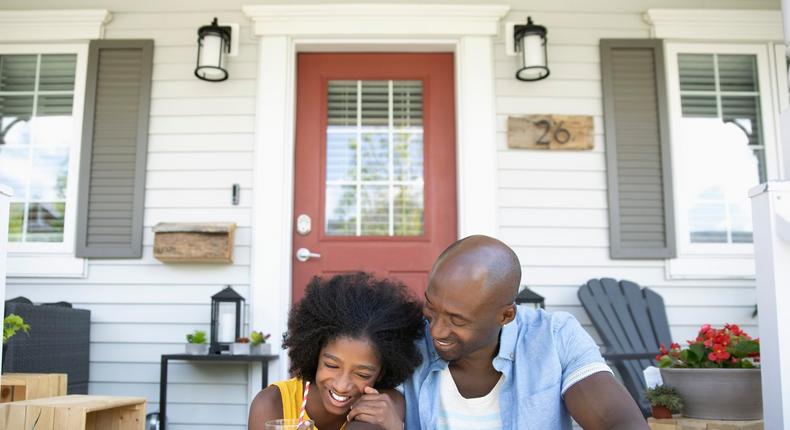 father daughter parent child porch