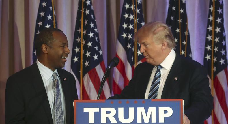 Donald Trump (right) and Ben Carson