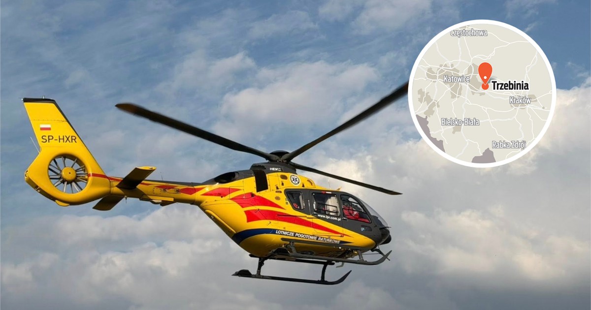 Tragedia w Trzebini: Dziecko ranne na płocie, śmigłowiec w akcji