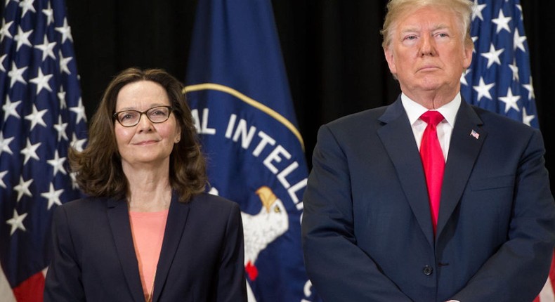 Trump and Gina Haspel.
