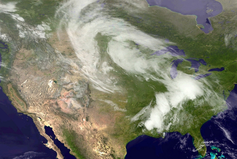 Zdjęcie terytorium Stanów Zjednoczonych z satelity