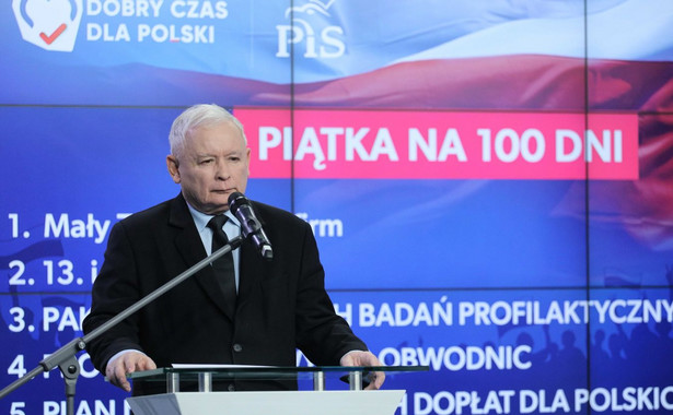 Jarosław Kaczyński na konferencji PiS