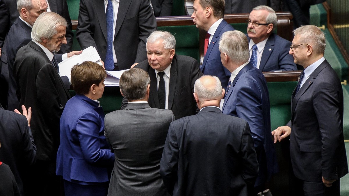 Kaczyński Szydło pierwsze posiedzenie Sejmu VIII kadencji 