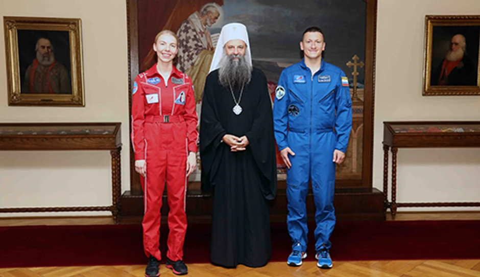 Patrijarh sa ruskim kosmonautima