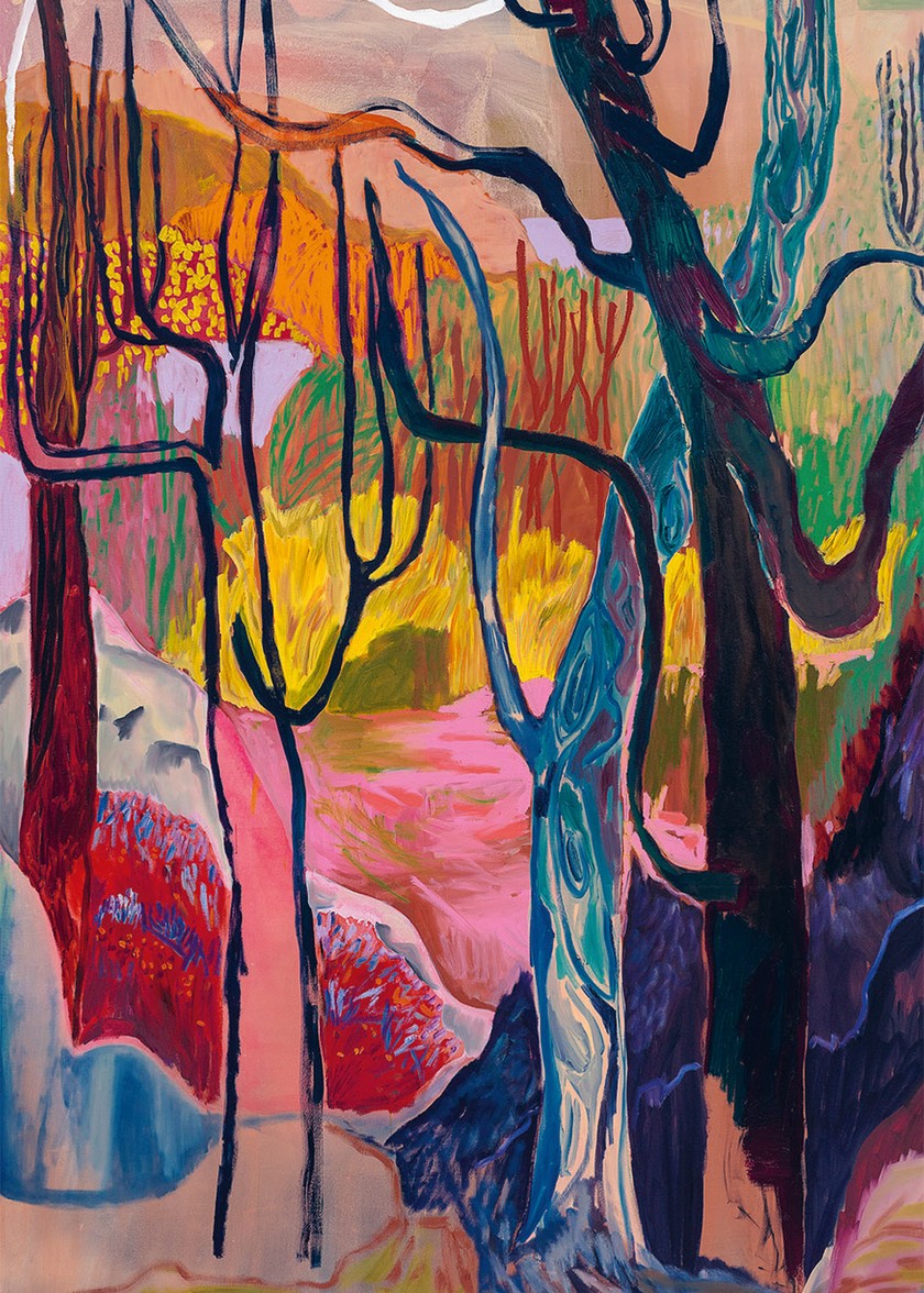 Farbige Landschaftsmalerei von Shara Hughes.