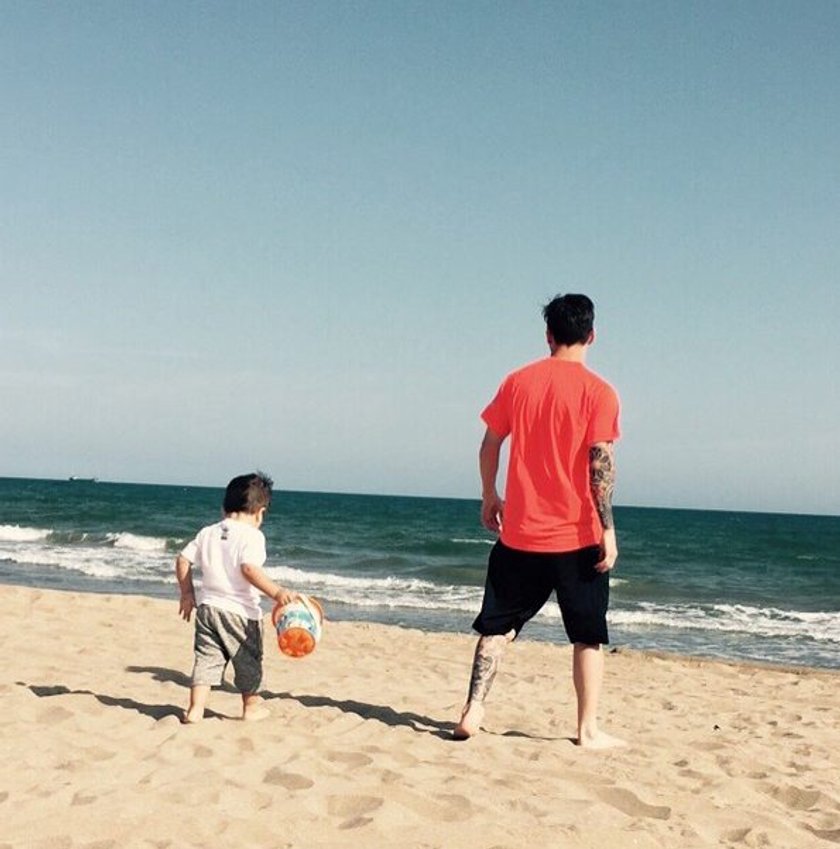 Leo Messi z synkiem na plaży! Słodkie zdjęcie!