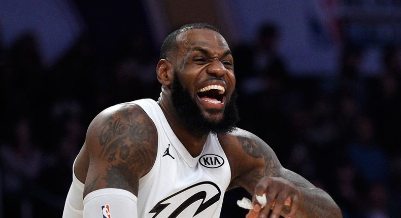 LeBron James laughing