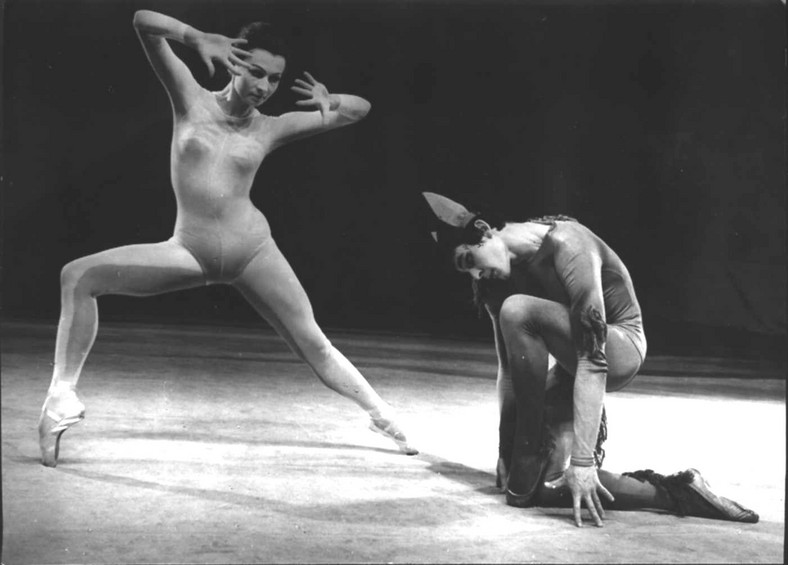 Alicja Boniuszko w balecie „Tytani i osioł”, 1967