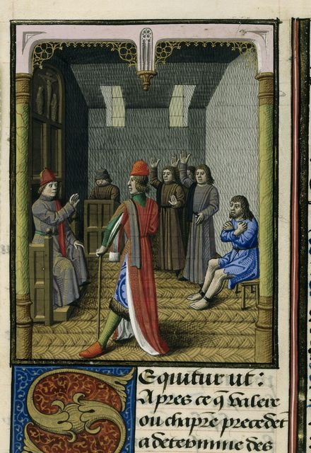 Scena ze średniowiecznego sądu