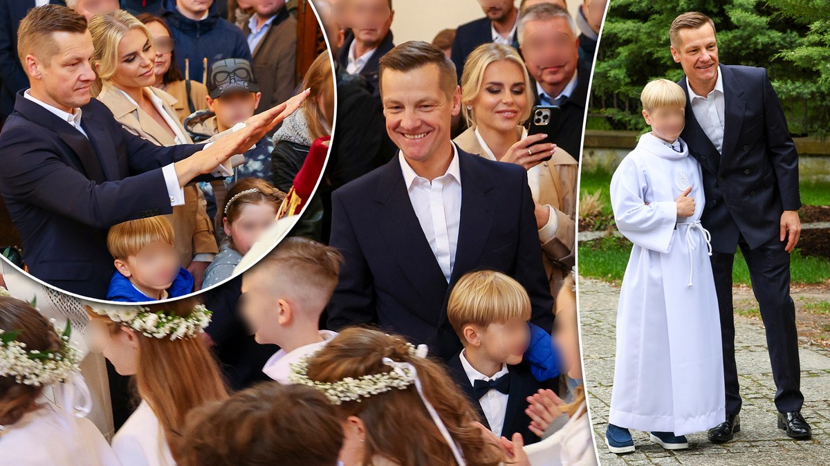 Tak wyglądała komunia syna Marcina Mroczka. Nie zabrakło Marleny Muranowicz