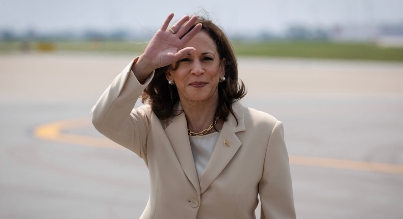 Vice President Kamala Harris skipped Netanyahu's speech for an event in Indiana. Some see it as symbolic of a potential shift.Scott Olson/Getty Images