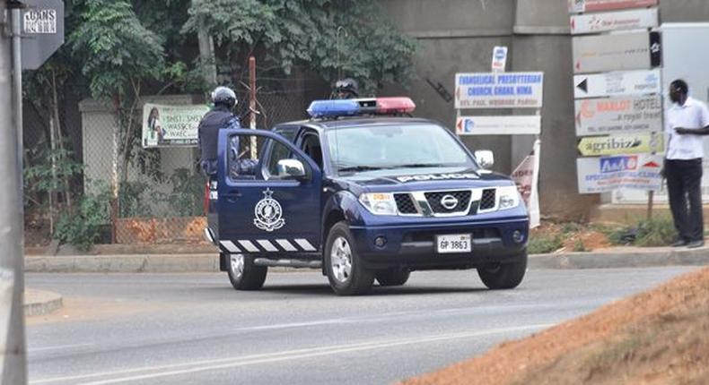 Ghana police patrol car