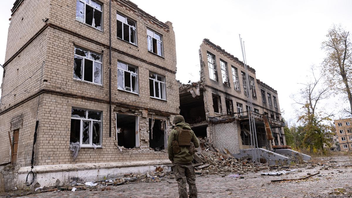 Zniszczenia wojenne w Awdijiwce w obwodzie donieckim