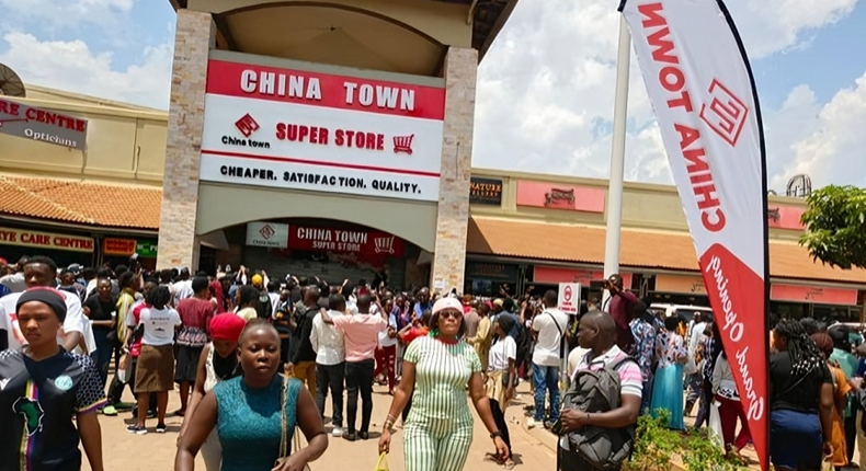 Newly opened China Town supermarket in Uganda