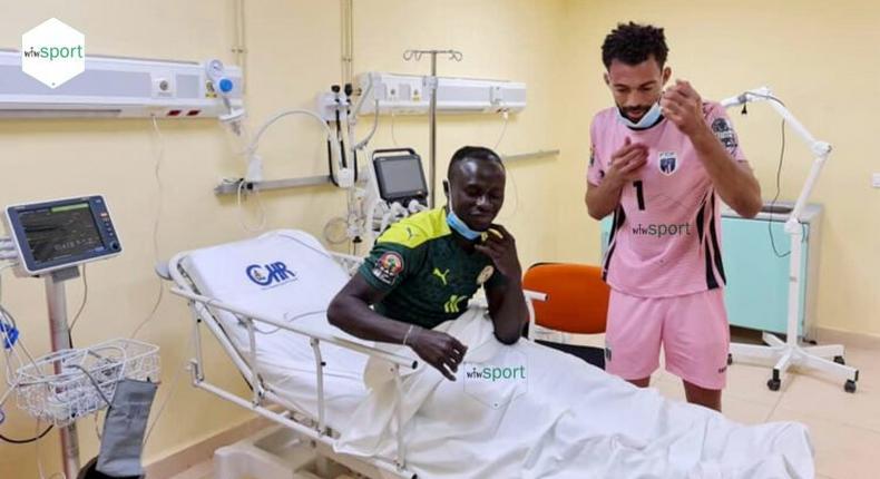 Sadio Mané sur son lit d'Hôpital