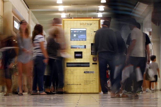 Automat "Gold to go" sprzedający sztabki złota