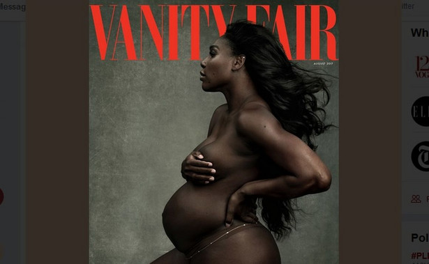 Naga i ciężarna. Serena Williams na okładce "Vanity Fair" [FOTO]