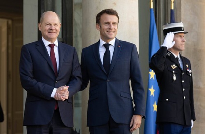 Olaf Šolc i Emanuel Makron