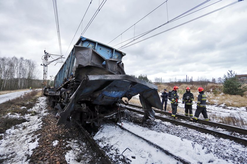 Myszków. Zderzenie pociągów towarowych