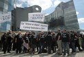 WARSZAWA PROTEST ZWIĄZKI ZAWODOWE TELEWIZJA