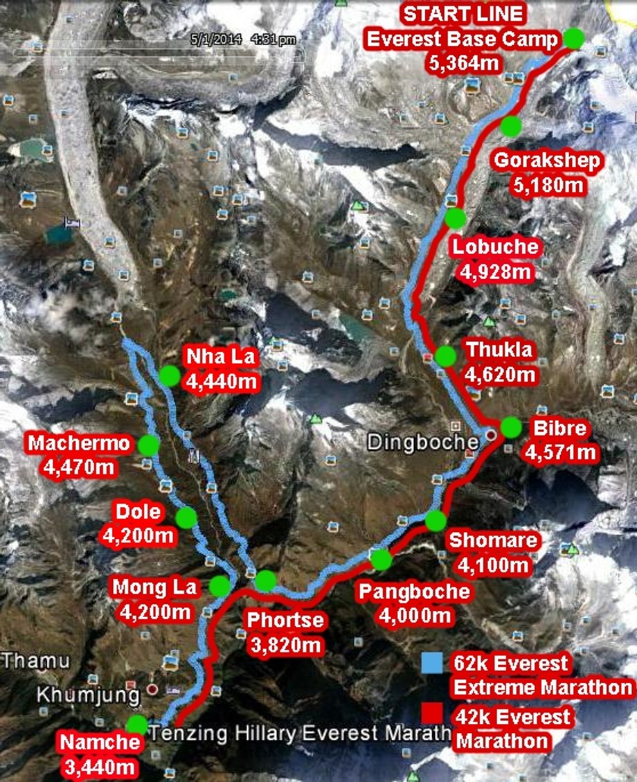 Trasa Tenzing-Hillary Everest Marathon