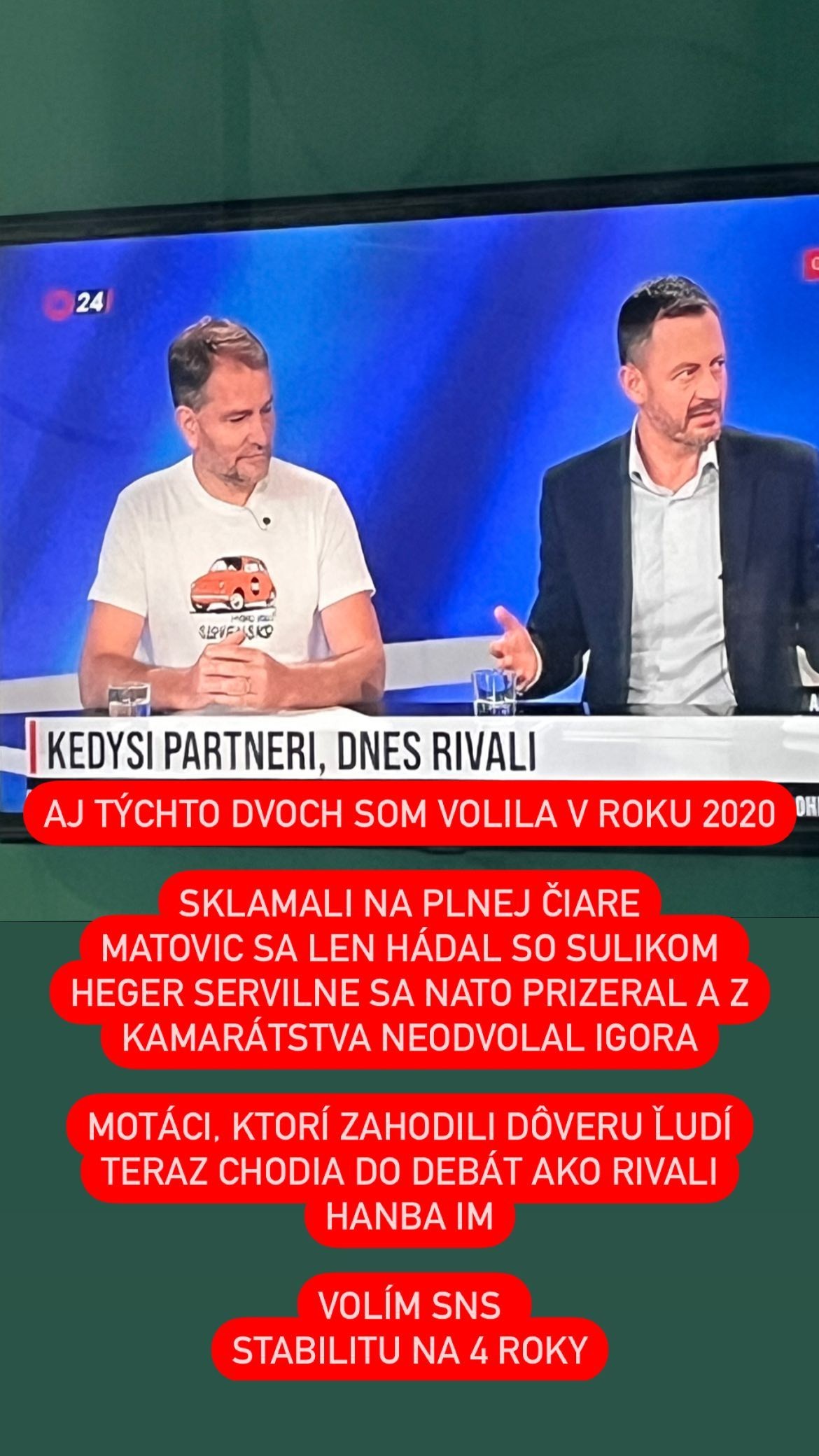 Romana Tabák naložila Matovičovi s Hegerom.