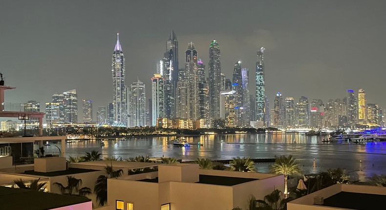 A view of the Dubai skyline from Maiden Shanghai, a Chinese restaurant.Catherine Boudreau/Business Insider