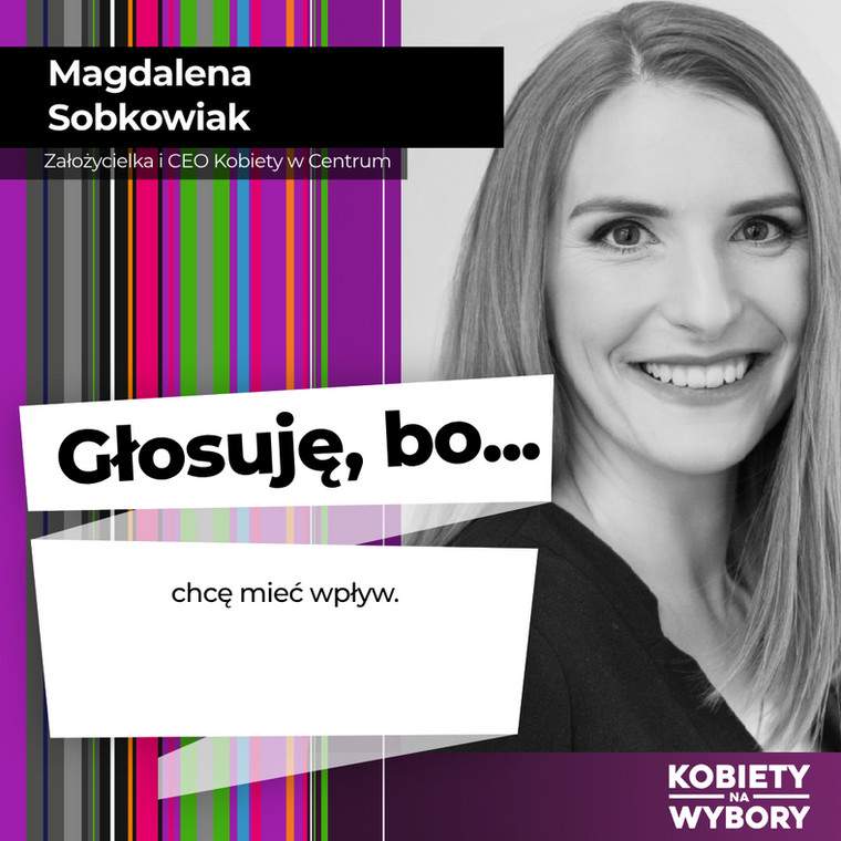 Magdalena Sobkowiak promuje kampanię "Kobiety na wybory"