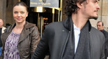 Miranda Kerr i Orlando Bloom na pokazie marki Balenciaga