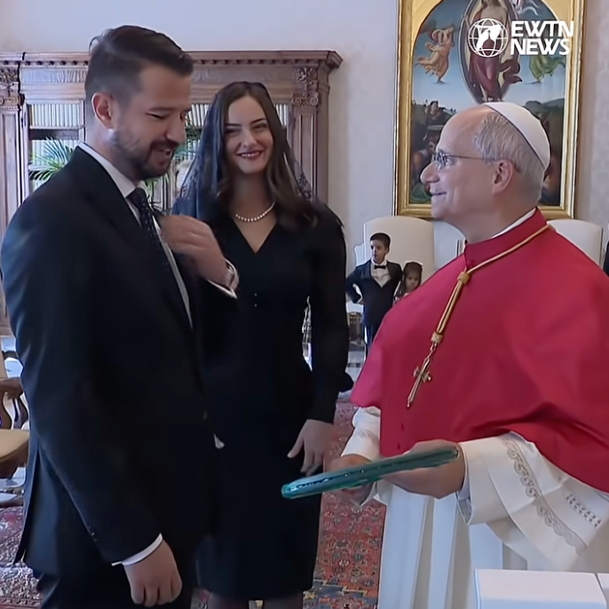 Pápež Lev XIV. s prezidentom Čiernej Hory.