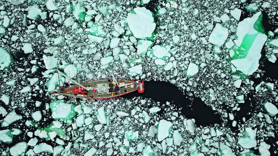 Kry i lodowe pola to codzienny widok podczas żeglugi po lodowatym Morzu Weddella.