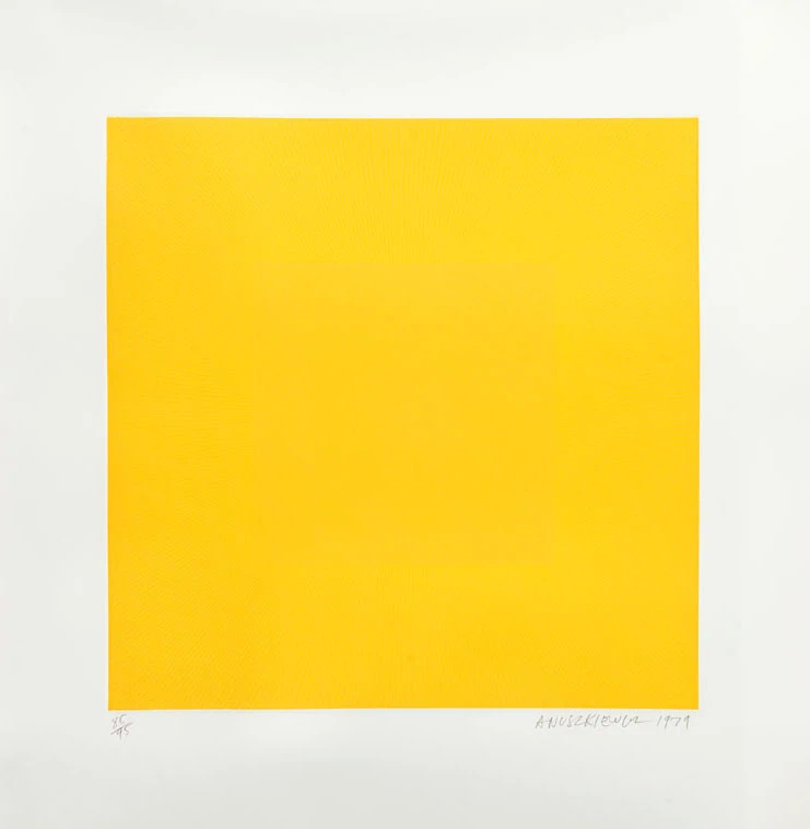 Richard Anuszkiewicz, "Summer Suite" ("Yellow with Yellow"; 1979)