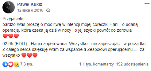 Paweł Kukiz na Facebooku