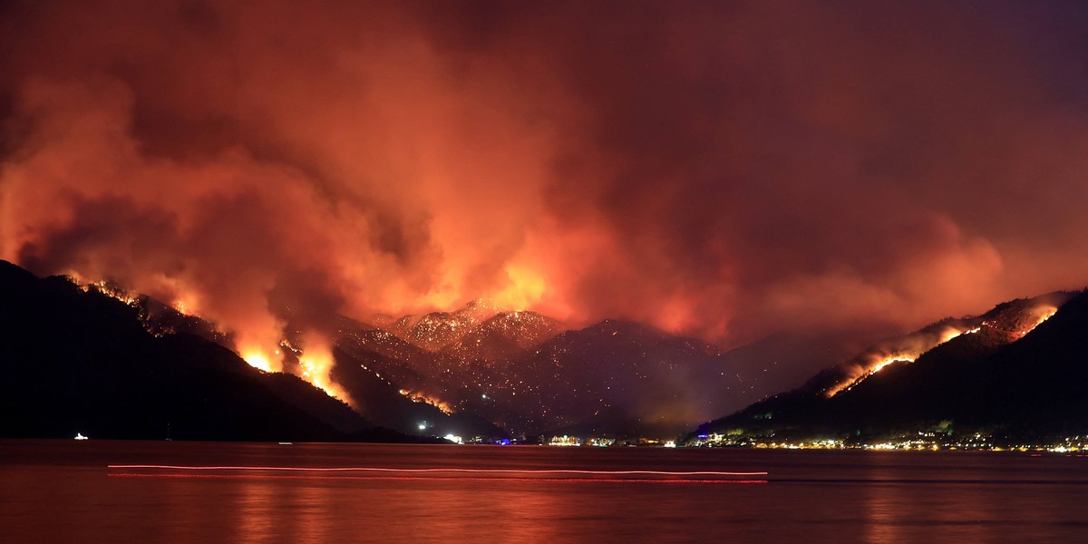 Forest fire in Turkey's Mugla