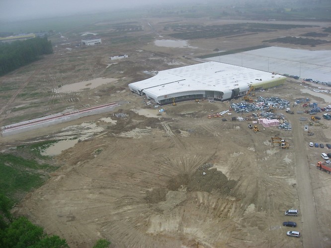 Terminal w Lublinie podczas budowy