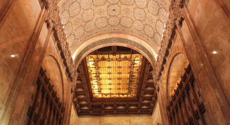 The lobby of the Woolworth Building.