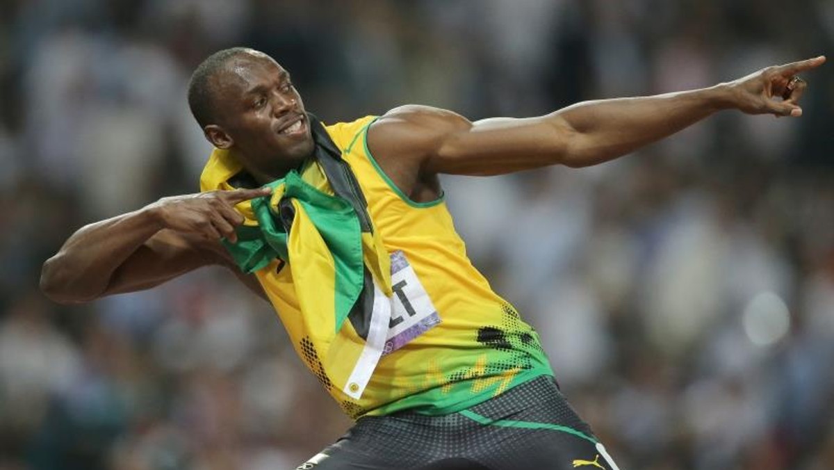 Usain Bolt robiący błyskawicę