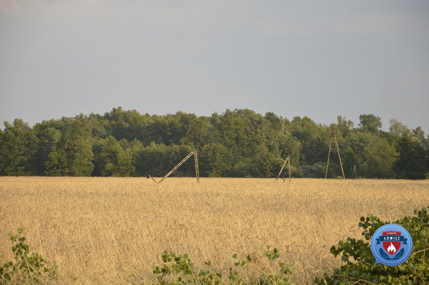 Krajobraz po nawałnicy jaka nawiedziła region łódzki