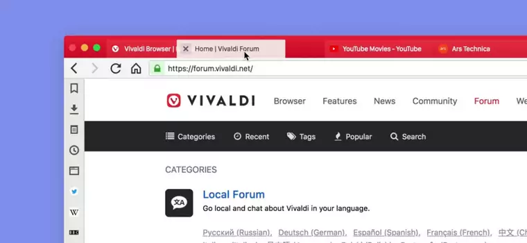 Vivaldi 2.4 oficjalnie – ciekawa przeglądarka z nowymi funkcjami