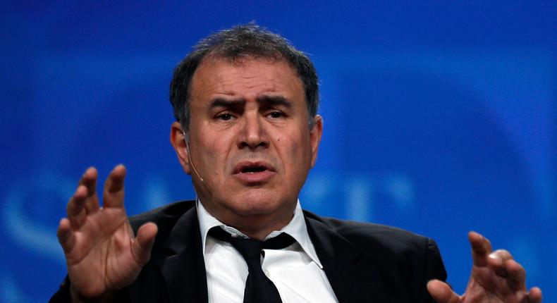 Nouriel Roubini, an economics professor, speaks at a panel discussion at the SALT conference in Las Vegas May 14, 2014.